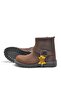 Genuine Leather Boy's Fur Lined Boots