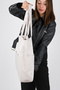 Women's Bondit Fabric Boyfirend Zipper Closure Hand and Shoulder Bag cty-lbn-9000 - 5