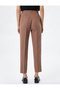 Cigarette Trousers Pocket Pleated Modal Blended - 4