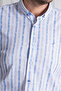 İnterview Sarar Goias Collar Buttoned Thick Striped Slim Fit Blue Shirt - 6