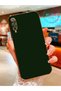 Luxury Silicone Case for Samsung Galaxy A70 with Dark Green Edges Gold Detail