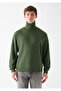 High Collar Green Sweatshirt 0610965-71585 - 3