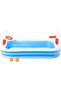 Large Size Inflatable Children's Pool with Basket Hoop and Balls,54122 - 8