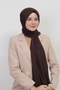 حجاب شال قطني ممشط بني