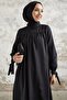 Yena Robe Sleeve Tied Dress - Black - 2