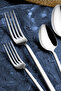 60 Pieces Stainless Steel Flat Fork Spoon Set for 12 Persons Kismet Stick Model Fork Spoon Set - 2