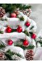 Christmas Pine Tree Ball 3cm Red Shiny 6Pcs Mini Christmas Ball 3cm Cici Balls - 5