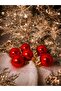 Christmas Pine Tree Ball 3cm Red Shiny 6Pcs Mini Christmas Ball 3cm Cici Balls - 3