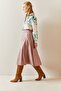 Powder Thick Belt Flounced Leather Skirt 4KXK7-47761-50 - 5