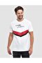 White Color Red Black Printed Men's Short Sleeve Crew Neck T-shirt - 6