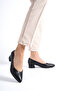 Genuine Leather Black Women's Heeled Leather Shoes Shn-0801 - 5
