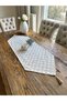 Vintage Tassel Detailed Beige Runner Stain Resistant Care Free