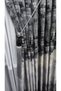 Panel Background Curtain Gray Black Cream Multicolored Patterned Single Wing Closely Pleated Yuka Home Luxury Series - 4