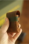 Genuine Leather Handmade Minimal Palm Card Holder Seamless - Color Options - 2