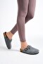Gray Unisex Winter Felted Daily House Slippers - 3