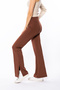 Tan High Waist Side Slit Spanish Leg Tights