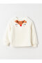 Crew Neck Embroidered Long Sleeve Plush Girl's Sweatshirt - 2