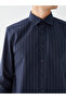 Regular Fit Long Sleeve Striped Men's Shirt - 4