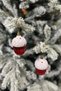 Acorn 9x5.5 Cm Christmas Tree Tree Ornament Metallic Red White Color Glitter New Year Material - 2