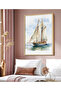 Framed Single Painting Sailboat Series Classic Poster Painting Tk/130