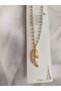 LEAFED PEARL Rhinestone Steel NECKLACE - 4