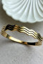 Steel 17 Cm Circumference Wavy Women's Handcuff Tarnish Resistant Women's Bracelet - 2