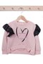 Girl's Crew Neck Long Sleeve Top and Leather Skirt Set 3-6 years old - 2