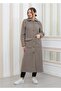 Collared Plush Curly Long Coat Gray - 5