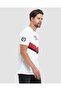 White Color Red Black Printed Men's Short Sleeve Crew Neck T-shirt - 3
