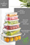 Set of 24 Sweet Box Storage Containers Rectangular Food Container Jar Beige 4x(300-500-850-1350-2000-3150ml) - 2