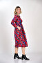 Red Floral Purple Winter Dress from Divitin Flannel - 5