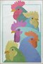 Multicolored Surrealist Rooster Patterned Creative Modern Decorative Carpet 2153