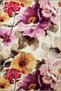 Purple Yellow Themed Rose Patterned Creative Modern Decorative Rug 2143