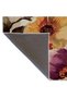 Purple Yellow Themed Rose Patterned Creative Modern Decorative Rug 2143 - 4