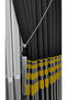 Panel Background Curtain Black Gray Chenille Mustard Horizontal Striped Single Wing Closely Pleated Yuka Home Luxury Series - 4
