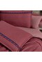 Enrike Claret Red Single 100% Cotton Flannel Duvet Cover Set - 3