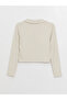 Polo Neck Plain Long Sleeve Crop Women's Blouse - 7