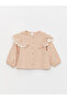 Crew Neck Long Sleeve Plaid Baby Girl Shirt