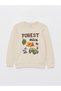 Lcw Kids Skin Color Crew Neck Printed Long Sleeve Boys' T-Shirt (W3)