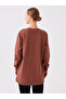 Crew Neck Printed Long Sleeve Oversize Women's Sweatshirt Tunic - 4