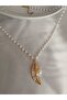 LEAFED PEARL Rhinestone Steel NECKLACE - 3
