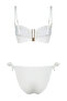 Ekru Dokulu Aksesuarlı Straplez Kaplı Brazilian Normal Bel Bikini Takımı TBESS24BT00019 - 8