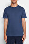 Gri-Ekru-Indigo Slim/Dar Kesim Bisiklet Yaka Basic %100 Pamuklu 3'lü Paket T-Shirt TMNSS19BO0007 - 7