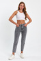 Snow Gray High Waist Soft Touch Comfortable Cut Mom Jean Jeans - 2