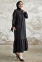 Yena Robe Sleeve Tied Dress - Black