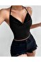 Black Degaje Collar Crop - 2