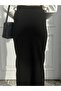 Black Pencil Skirt with Slit Detail 1stClass Production - 4