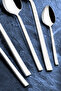 60 Pieces Stainless Steel Flat Fork Spoon Set for 12 Persons Kismet Stick Model Fork Spoon Set - 3