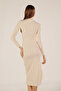 Ribbed Camisole Women's Dress Ecru - 8