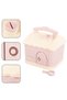 Cute House Motif Keyed Piggy Bank Pink - 5